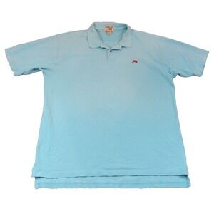Perlis New Orleans Crawfish Polo Shirt Peruvian Pique Cotton Blue Men 3XL XXXL